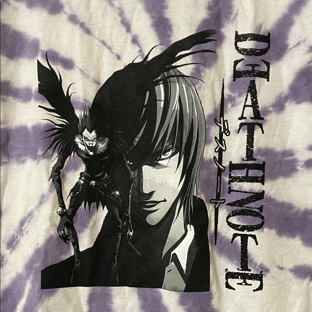 🌺SALE🌺 Urban Outfitters Purple Tie-Dye Death Note Tee - Picture 3 of 9